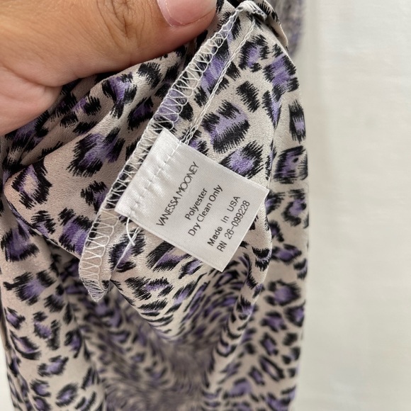 Vanessa Mooney The Lala Slip Dress Purple Cheetah - Picture 6 of 6